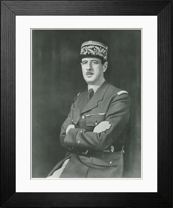 Framed Print : Charles Andre Joseph Marie De Gaulle, 1940 Framed Print : Charles Andre Joseph Marie De Gaulle, 1940