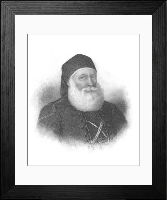 Framed Print : Mehemet Ali (c1769-1849), mid 19th century Framed Print : Mehemet Ali (c1769-1849), mid 19th century