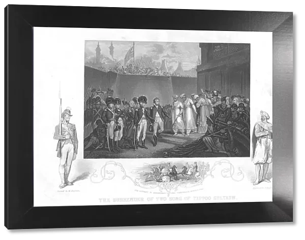 The Surrender of two Sons of Tipoo Sultan (1792), c1860
