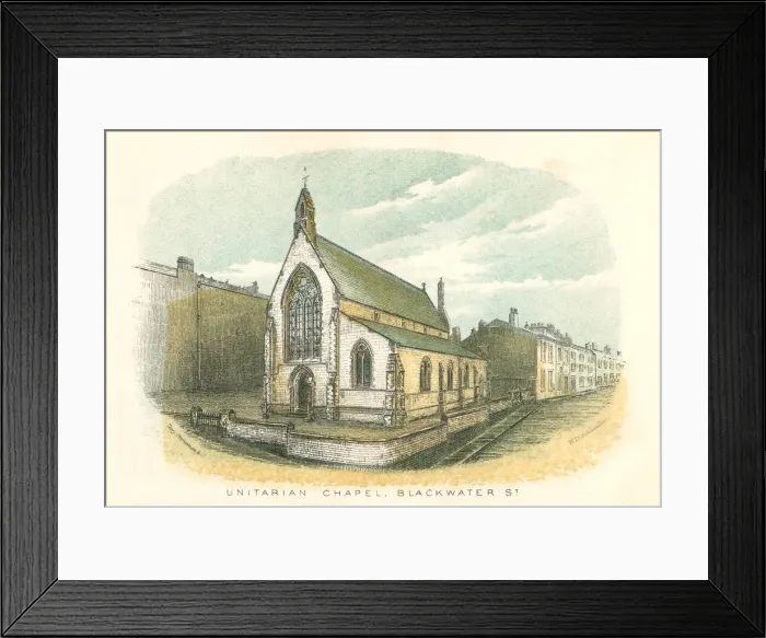 Framed Print : Unitarian Chapel, Rochdale, 1876 Framed Print : Unitarian Chapel, Rochdale, 1876