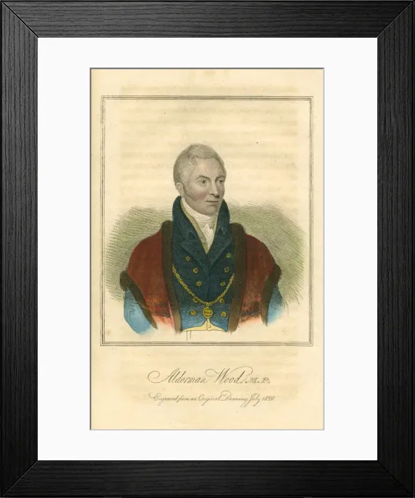 Framed Print : Matthew Wood, 1820 Framed Print : Matthew Wood, 1820