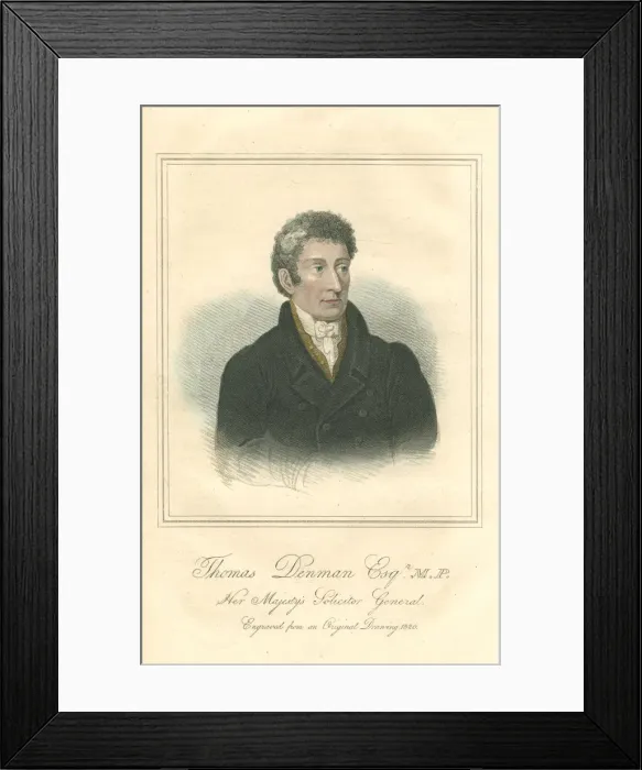 Framed Print : Thomas Denman, lst Baron Denman, 1820 Framed Print : Thomas Denman, lst Baron Denman, 1820