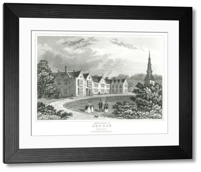 Framed Print : Aldwinkle, Northamptonshire, birthplace of John Dryden. (1631-1700), c1846