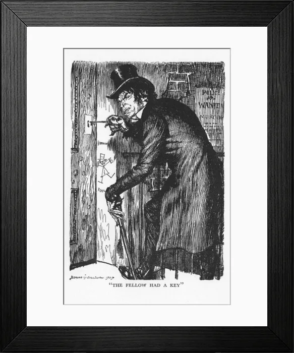 Framed Print : Scene from The Strange Case of Dr Jekyll and Mr Hyde by Robert Louis Stevenson, 1927. Artist: Edmund Joseph Sullivan Framed Print : Scene from The Strange Case of Dr Jekyll and Mr Hyde by Robert Louis Stevenson, 1927. Artist: Edmund Joseph Sullivan