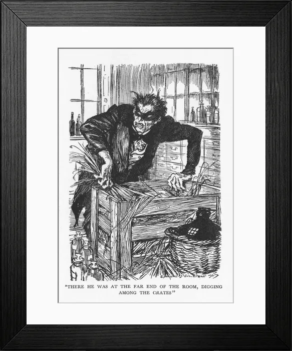 Framed Print : Scene from The Strange Case of Dr Jekyll and Mr Hyde by Robert Louis Stevenson, 1927. Artist: Edmund Joseph Sullivan Framed Print : Scene from The Strange Case of Dr Jekyll and Mr Hyde by Robert Louis Stevenson, 1927. Artist: Edmund Joseph Sullivan