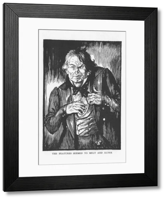 Framed Print : Scene from The Strange Case of Dr Jekyll and Mr Hyde by Robert Louis Stevenson, 1927. Artist: Edmund Joseph Sullivan Framed Print : Scene from The Strange Case of Dr Jekyll and Mr Hyde by Robert Louis Stevenson, 1927. Artist: Edmund Joseph Sullivan