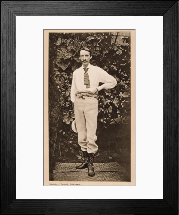 Framed Print : Robert Louis Stevenson in Samoa, c1890 Framed Print : Robert Louis Stevenson in Samoa, c1890