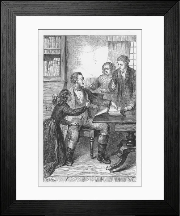 Framed Print : Scene from The Mill on the Floss by George Eliot, c1880. Artist: Walter-James Allen Framed Print : Scene from The Mill on the Floss by George Eliot, c1880. Artist: Walter-James Allen
