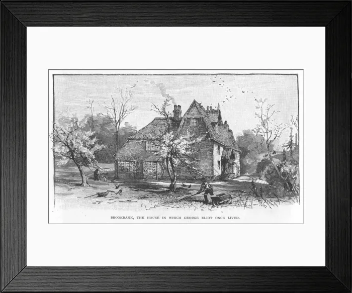 Framed Print : Brookbank, Shotter Mill, Surrey, the home of British novelist, George Eliot, 1882 Framed Print : Brookbank, Shotter Mill, Surrey, the home of British novelist, George Eliot, 1882