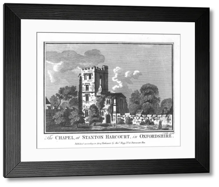 Framed Print : The Chapel at Stanton Harcourt, in Oxfordshire, c1800 Framed Print : The Chapel at Stanton Harcourt, in Oxfordshire, c1800