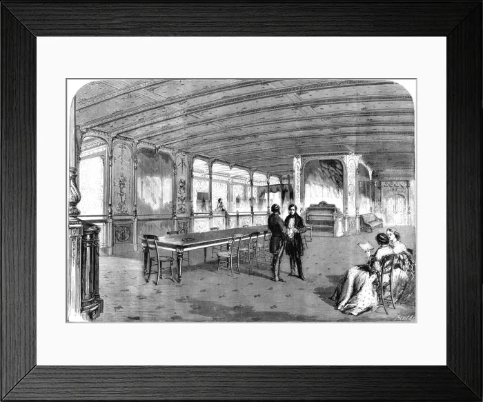 Framed Print : The Grand Saloon on board the Great Eastern, 1859 Framed Print : The Grand Saloon on board the Great Eastern, 1859