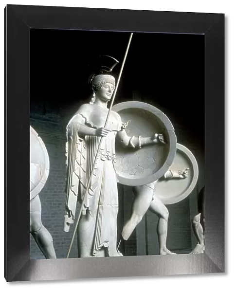 Athena from part of the West Pediment of the Temple of Aphaia, Aegina, Greece, c500-480 BC