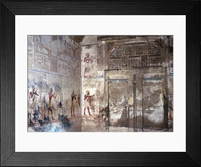 Framed Print : Wallpaintings and False Doors, Temple of Sethos I, Abydos, Egypt, 19th Dynasty, c1280 BC Framed Print : Wallpaintings and False Doors, Temple of Sethos I, Abydos, Egypt, 19th Dynasty, c1280 BC