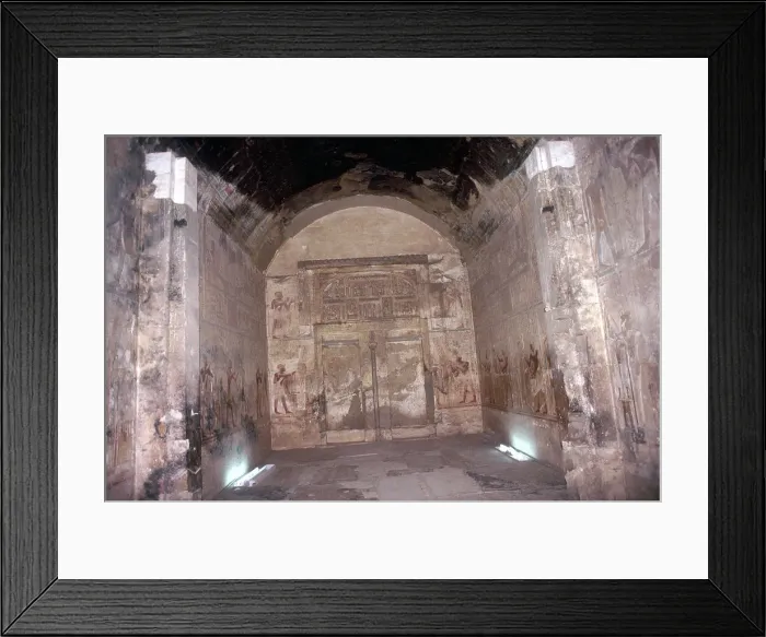 Framed Print : False Doors and Wallpaintings, Temple of Sethos I, Abydos, Egypt, 19th Dynasty, c1280 BC Framed Print : False Doors and Wallpaintings, Temple of Sethos I, Abydos, Egypt, 19th Dynasty, c1280 BC