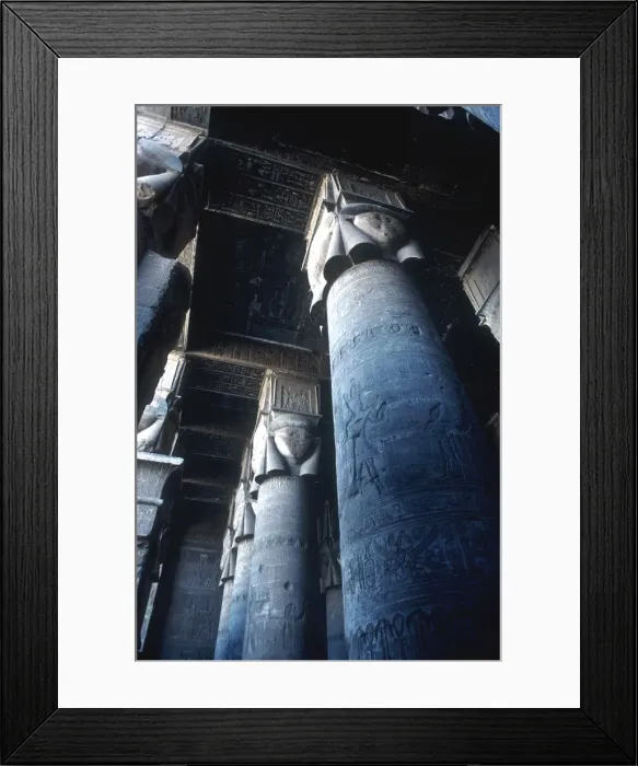 Framed Print : Detail of pillar, Temple of Hathor, Dendera, Egypt, c125 BC-c60 AD Framed Print : Detail of pillar, Temple of Hathor, Dendera, Egypt, c125 BC-c60 AD