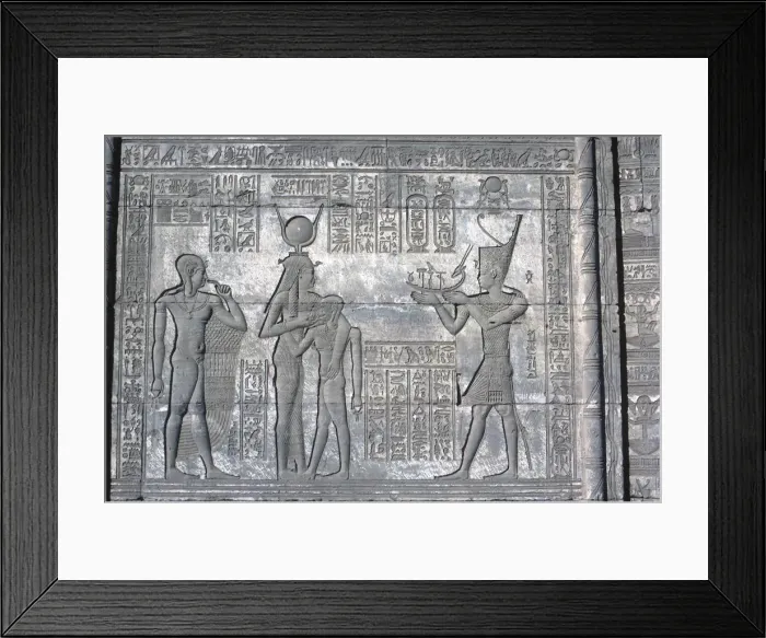 Framed Print : Relief on the Roman Mammisi, Temple of Hathor, late Ptolemaic and Roman, c125 BC - c60 AD Framed Print : Relief on the Roman Mammisi, Temple of Hathor, late Ptolemaic and Roman, c125 BC - c60 AD