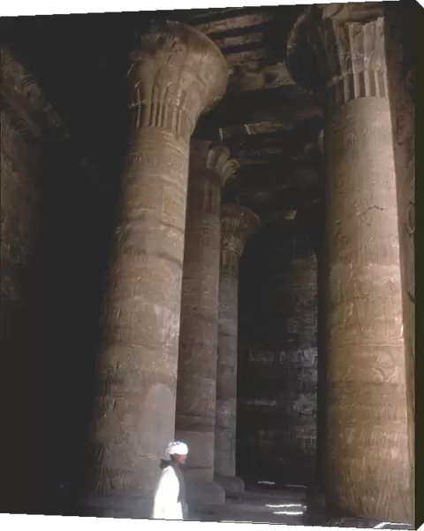 Columns in the Hypostyle Hall, Temple of Horus, Edfu, Egypt, Ptolemaic Period, c251 BC-246 BC