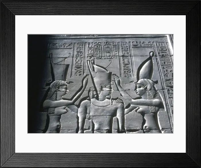 Framed Print : Close up of Pharaoh wearing Double Crown, Temple of Horus, Edfu, Egypt, c251-c246BC Framed Print : Close up of Pharaoh wearing Double Crown, Temple of Horus, Edfu, Egypt, c251-c246BC