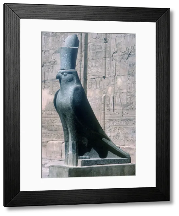 Framed Print : Figure of the god Horus in the form of a falcon, Temple of Horus, Edfu, Egypt, c251BC-c246BC Framed Print : Figure of the god Horus in the form of a falcon, Temple of Horus, Edfu, Egypt, c251BC-c246BC
