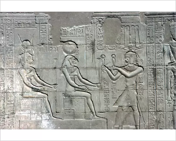 Relief of Pharaoh before Sekhmet, Temple of Khnum, Ptolemaic & Roman Periods