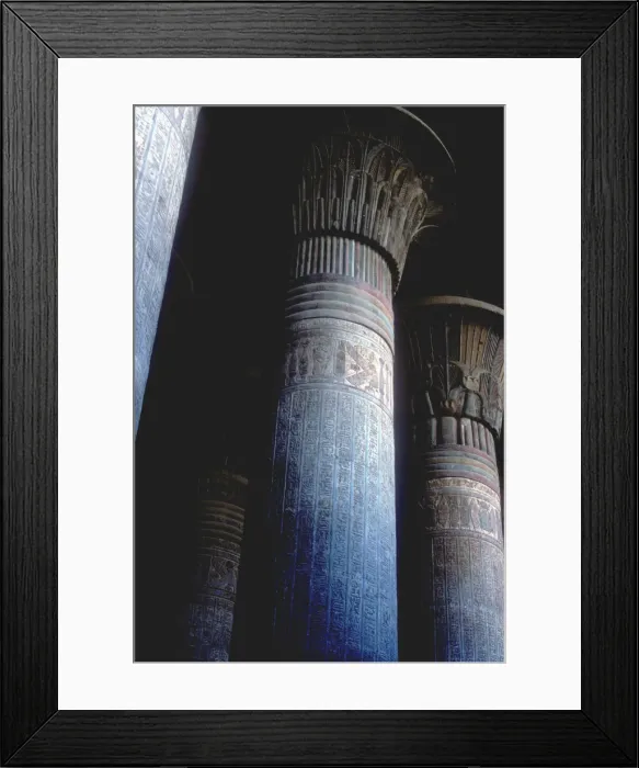 Framed Print : Pillars in the Hypostyle Hall, Temple of Khnum, Ptolemaic & Roman Periods Framed Print : Pillars in the Hypostyle Hall, Temple of Khnum, Ptolemaic & Roman Periods