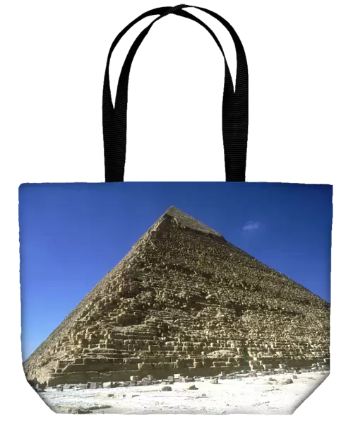 Pyramid of Khafre (Chephren), Giza, Egypt, 4th Dynasty, 26th century BC