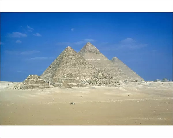 Pyramids of Khufu, Khafre and Mycerinus, Giza, Egypt, c26th century BC