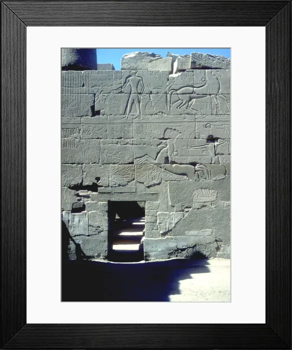 Framed Print : Relief of the Pharoah in chariot riding down his enemies, Temple of Amun, Karnak, c14th century BC Framed Print : Relief of the Pharoah in chariot riding down his enemies, Temple of Amun, Karnak, c14th century BC