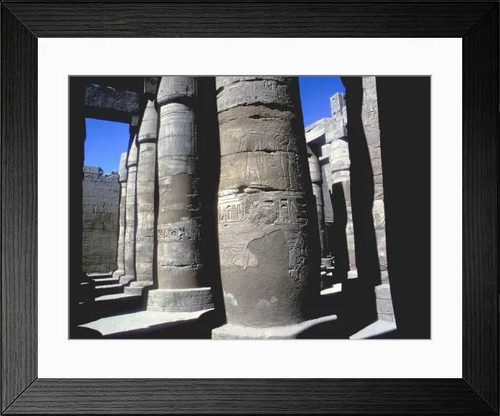 Framed Print : Pillars in the Great Hypostyle Hall, Temple of Amun, Karnak, Egypt, 14th-13th century BC Framed Print : Pillars in the Great Hypostyle Hall, Temple of Amun, Karnak, Egypt, 14th-13th century BC