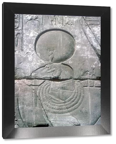 Relief showing the symbol of Amun-Ra, Temple of Amun, Karnak, Egypt