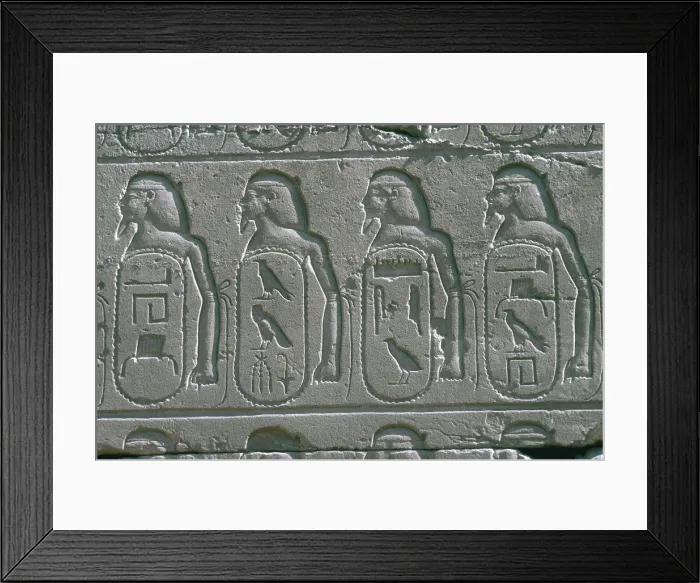 Framed Print : Reliefs showing cartouches of names of captive Near Eastern cities, Temple of Amun, Karnak, Egypt Framed Print : Reliefs showing cartouches of names of captive Near Eastern cities, Temple of Amun, Karnak, Egypt