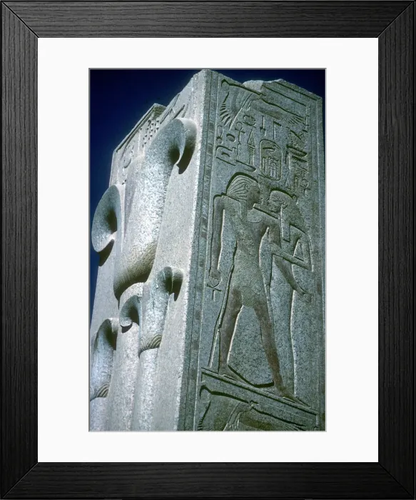 Framed Print : Pillar with Papyrus motif (symbol of Lower Egypt), Temple of Amun, Karnak, Egypt Framed Print : Pillar with Papyrus motif (symbol of Lower Egypt), Temple of Amun, Karnak, Egypt