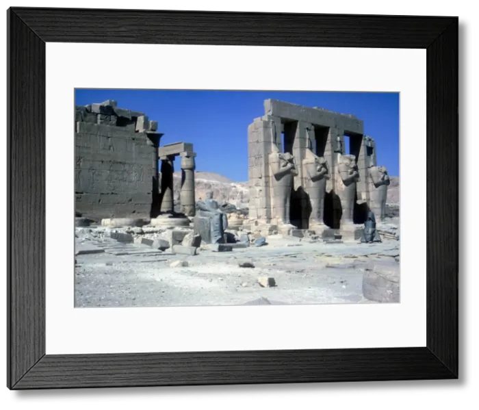 Framed Print : The Ramesseum, Temple of Rameses II, Luxor, Egypt Framed Print : The Ramesseum, Temple of Rameses II, Luxor, Egypt
