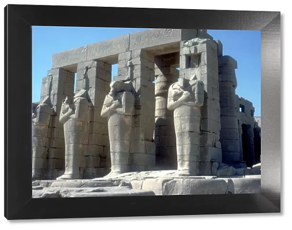 Colossal statues of Rameses II, The Ramesseum, Temple of Rameses II, Luxor, Egypt, c1300 BC