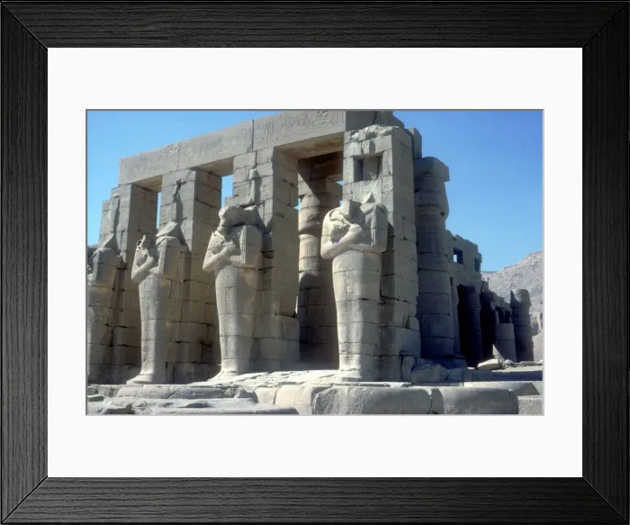 Framed Print : Colossal statues of Rameses II, The Ramesseum, Temple of Rameses II, Luxor, Egypt, c1300 BC Framed Print : Colossal statues of Rameses II, The Ramesseum, Temple of Rameses II, Luxor, Egypt, c1300 BC