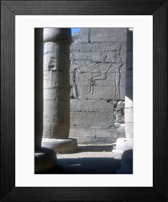Framed Print : Relief of Rameses II before Amun and Mut, The Ramesseum, Temple of Rameses II, Luxor, Egypt Framed Print : Relief of Rameses II before Amun and Mut, The Ramesseum, Temple of Rameses II, Luxor, Egypt