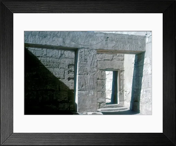Framed Print : Reliefs of Ramesses III, Mortuary Temple of Rameses III, Medinat Habu, Egypt. c12th century BC Framed Print : Reliefs of Ramesses III, Mortuary Temple of Rameses III, Medinat Habu, Egypt. c12th century BC