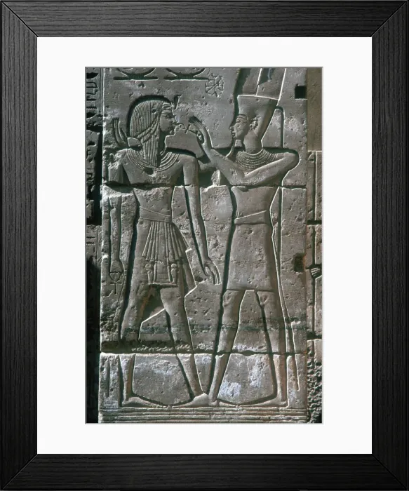 Framed Print : Relief of Rameses III receiving blessing of Amon-Ra, Mortuary Temple, Medinet Habu, 12th centuryBC Framed Print : Relief of Rameses III receiving blessing of Amon-Ra, Mortuary Temple, Medinet Habu, 12th centuryBC