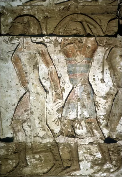 Relief of Enemy captives, Mortuary Temple of Rameses III, Medinat Habu, Egypt, c12th century BC