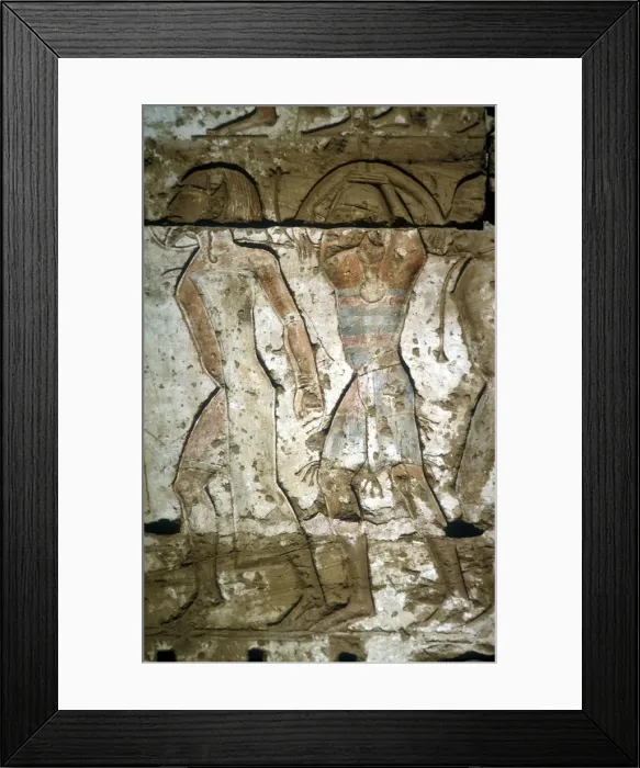 Framed Print : Relief of Enemy captives, Mortuary Temple of Rameses III, Medinat Habu, Egypt, c12th century BC Framed Print : Relief of Enemy captives, Mortuary Temple of Rameses III, Medinat Habu, Egypt, c12th century BC