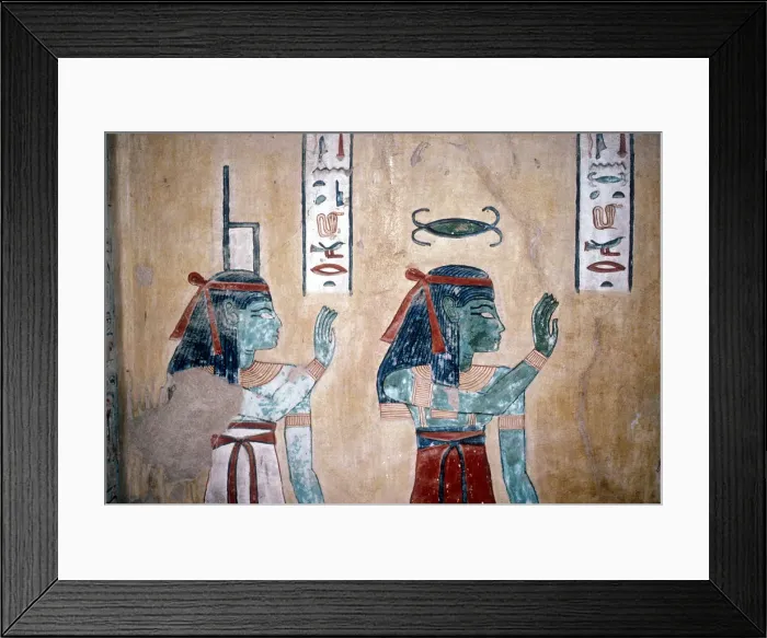 Framed Print : Wallpainting of the goddesses Isis & Neith, Valley of the Queens, Luxor, Egypt, c12th century BC Framed Print : Wallpainting of the goddesses Isis & Neith, Valley of the Queens, Luxor, Egypt, c12th century BC