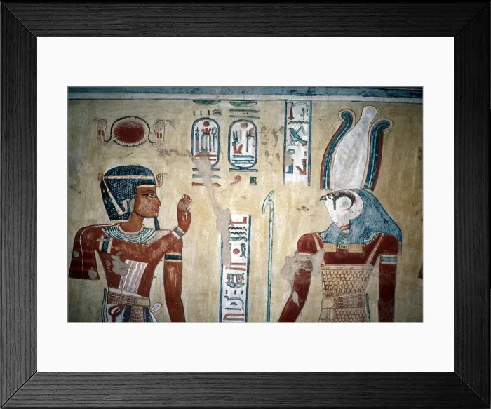 Framed Print : Wallpainting of Rameses III before Horus, Valley of the Queens, Luxor, Egypt, c12th century BC Framed Print : Wallpainting of Rameses III before Horus, Valley of the Queens, Luxor, Egypt, c12th century BC
