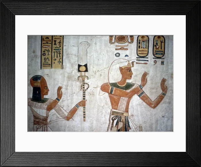 Framed Print : Wallpainting of Rameses III leading deceased son to the gods, Valley of the Queens, Egypt, c12thC BC Framed Print : Wallpainting of Rameses III leading deceased son to the gods, Valley of the Queens, Egypt, c12thC BC