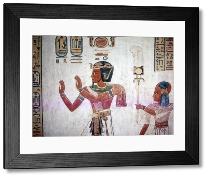 Framed Print : Wallpainting of Rameses III leading deceased son to the gods, Valley of the Queens, Egypt, c12thC BC Framed Print : Wallpainting of Rameses III leading deceased son to the gods, Valley of the Queens, Egypt, c12thC BC