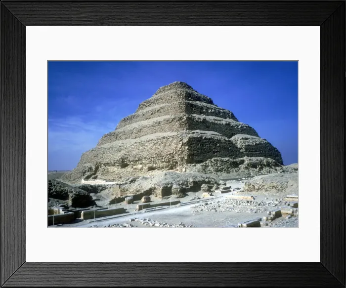 Framed Print : Step Pyramid of King Djoser (Zozer), Saqqara, Egypt, 3rd Dynasty, c2600 BC. Artist: Imhotep Framed Print : Step Pyramid of King Djoser (Zozer), Saqqara, Egypt, 3rd Dynasty, c2600 BC. Artist: Imhotep