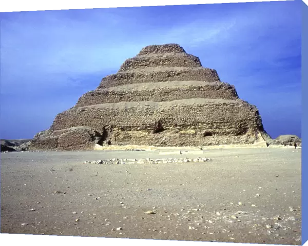 Distant view of the Step Pyramid of King Djoser (Zozer), Saqqara, Egypt, 3rd Dynasty, c2600 BC. Artist: Imhotep