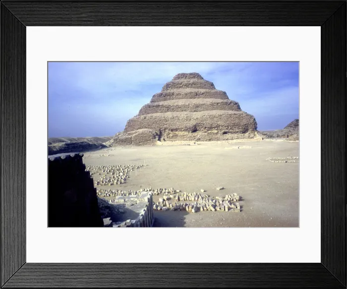 Framed Print : Step Pyramid of King Djoser (Zozer), Saqqara, Egypt, 3rd Dynasty, c2600 BC. Artist: Imhotep Framed Print : Step Pyramid of King Djoser (Zozer), Saqqara, Egypt, 3rd Dynasty, c2600 BC. Artist: Imhotep