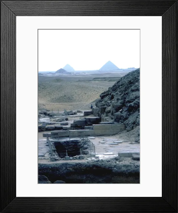 Framed Print : View south from the Step Pyramid to the Dashur necropolis, Saqqara, Egypt Framed Print : View south from the Step Pyramid to the Dashur necropolis, Saqqara, Egypt