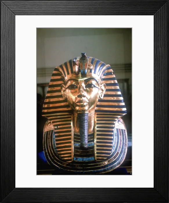 Framed Print : Gold mask of Tutankhamun on his mummy-case Framed Print : Gold mask of Tutankhamun on his mummy-case