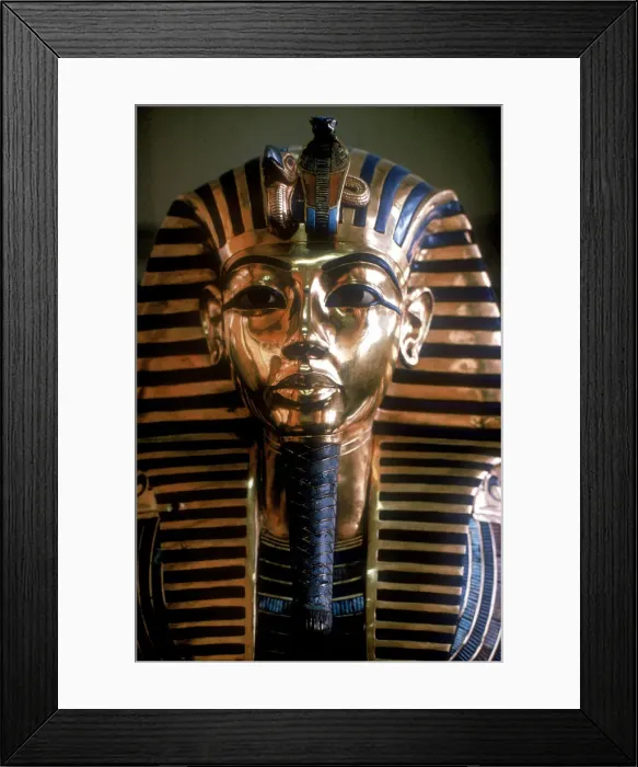 Framed Print : Gold mask of Tutankhamun on his mummy-case Framed Print : Gold mask of Tutankhamun on his mummy-case